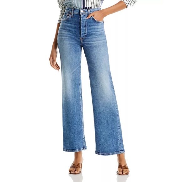 Re/Done Denim - NWT ✨RE/DONE✨  '70s Ultra High Rise Wide Leg Jeans in Indigo Storm Sz 26, 29